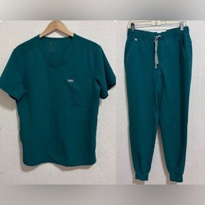 FIGS hunter green scrub set